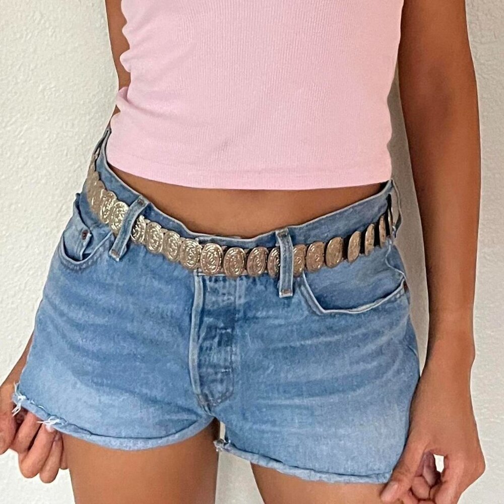 Vintage silver boho belt